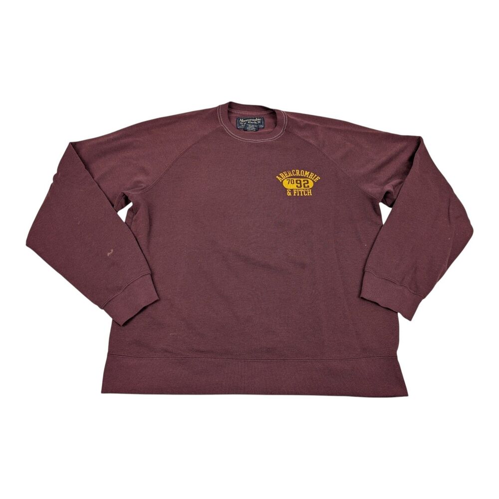 Vintage Abercrombie Fitch Mens Maroon Crewneck Sweatshirt XL